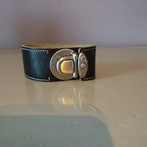 Marc by Marc Jacob black leather buckle bracelet